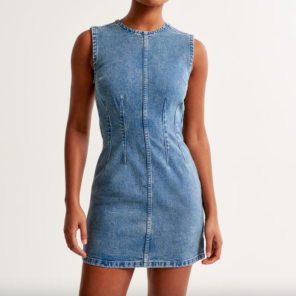 Abercrombie & Fitch Dresses & Skirts - Abercrombie & Fitch Blue Denim Shell Mini Dress